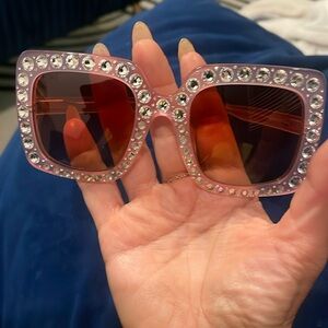 Diff pink/rhinestone Gucci like sunglasses